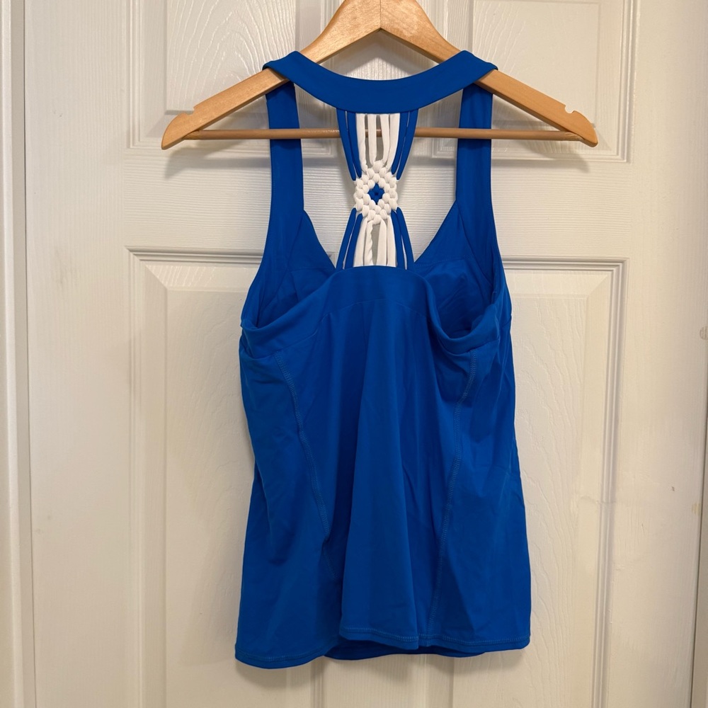 NWT Lilly Pulitzer Luxletic Pilar Bra Tank UPF 50 in Bluefin - Picture 4 of 7
